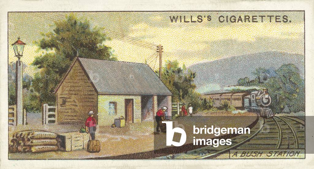 Australia, A Bush Station (chromolitho)