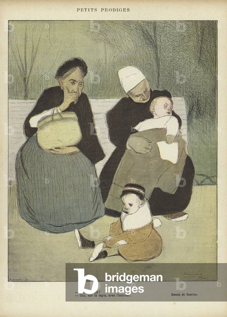 Illustration for Le Rire (colour litho)