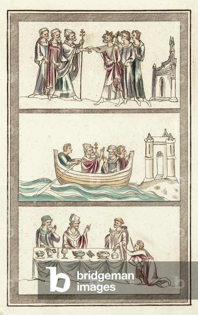 Life of Thomas Becket (coloured engraving)