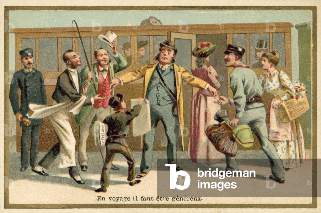 When travelling one must be generous (chromolitho)