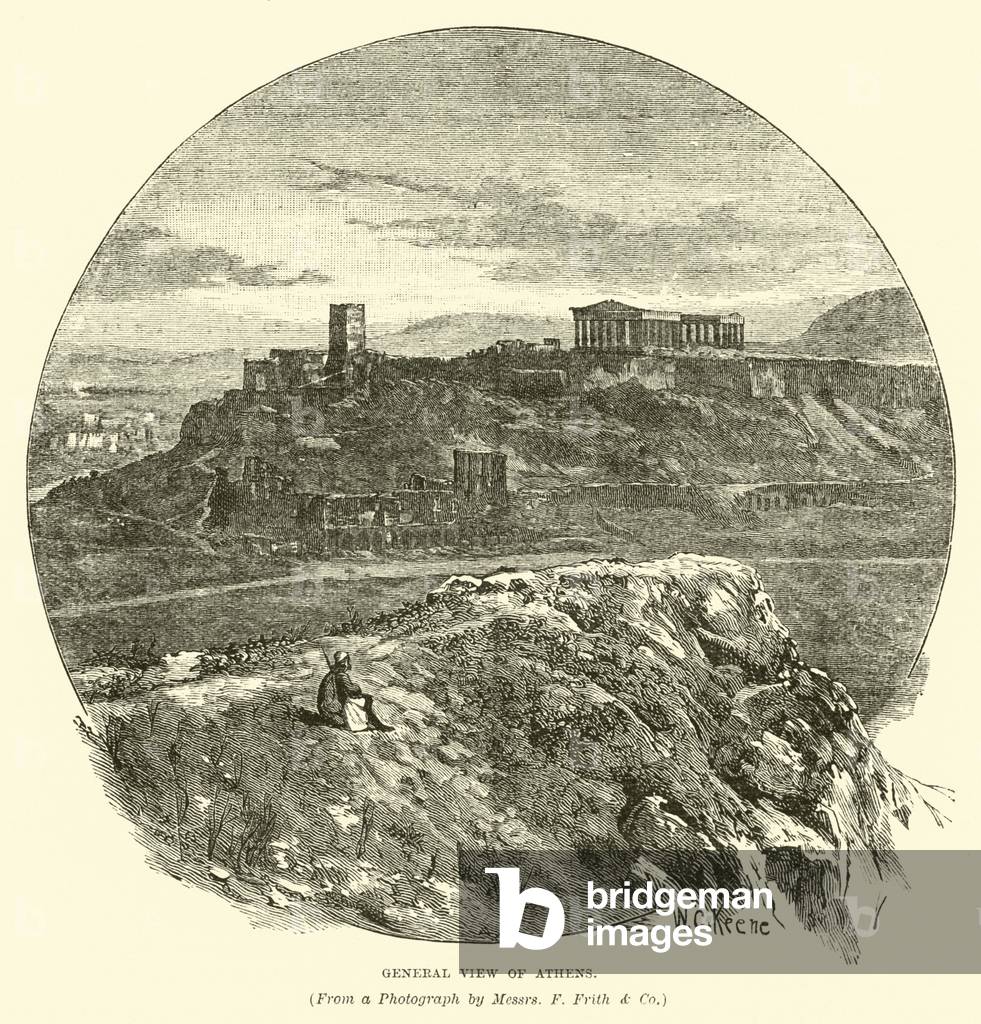 General view of Athens (engraving)