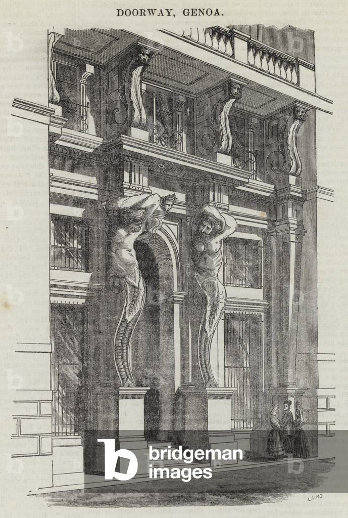 Doorway, Genoa (engraving)