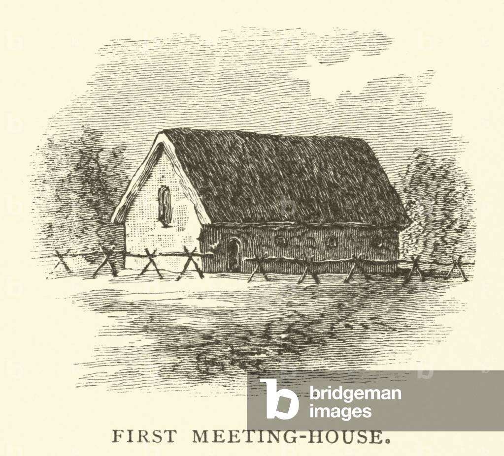 First meeting-house, Boston (engraving)