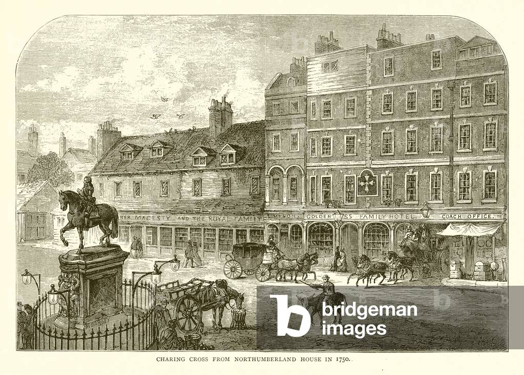 Charing Cross from Northumberland House in 1750 (engraving)