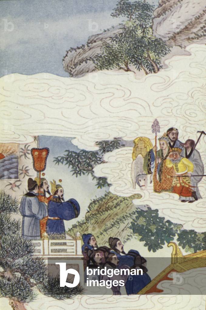 The return to China (colour litho)