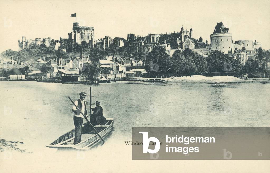 Windsor Castle, Berkshire (b/w photo)