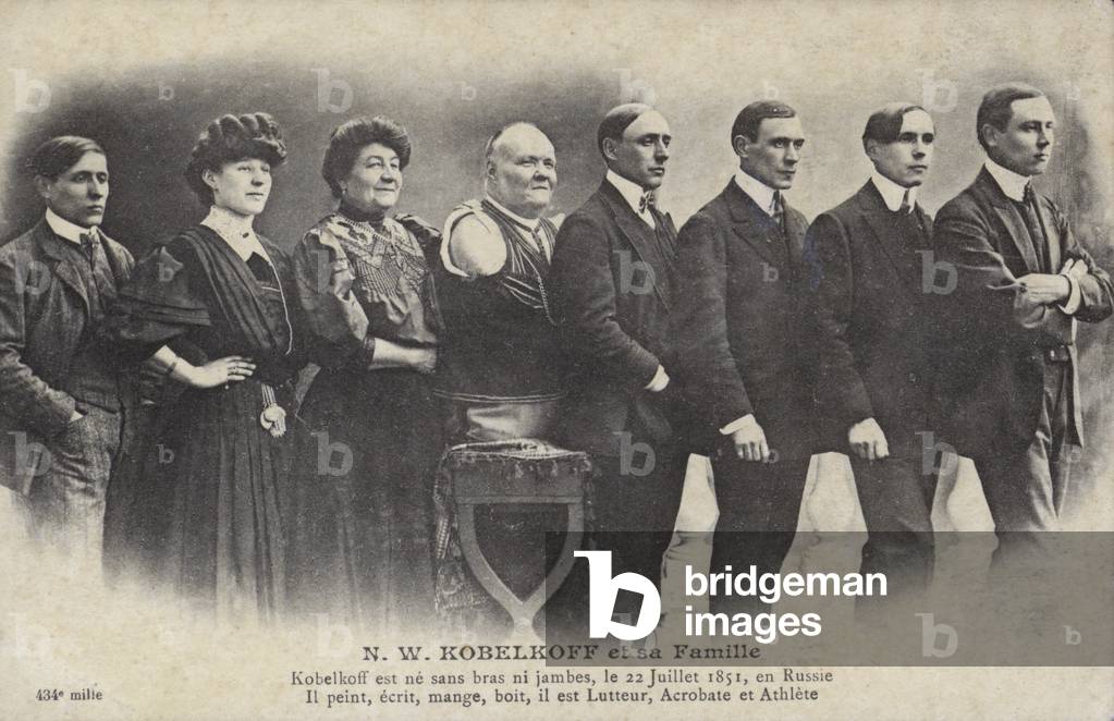 Nikolai Kobelnikoff and his family (b/w photo)