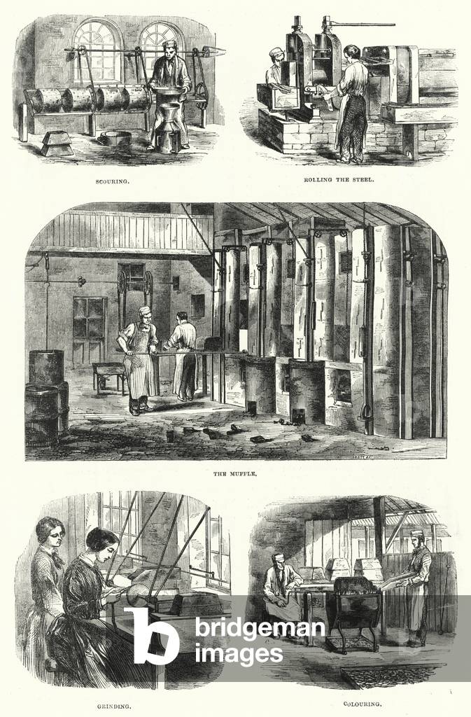Gillott's Steel Pen Manufactory (engraving)