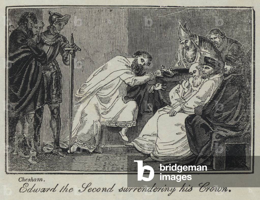 Edward the Second surrendering his Crown (engraving)