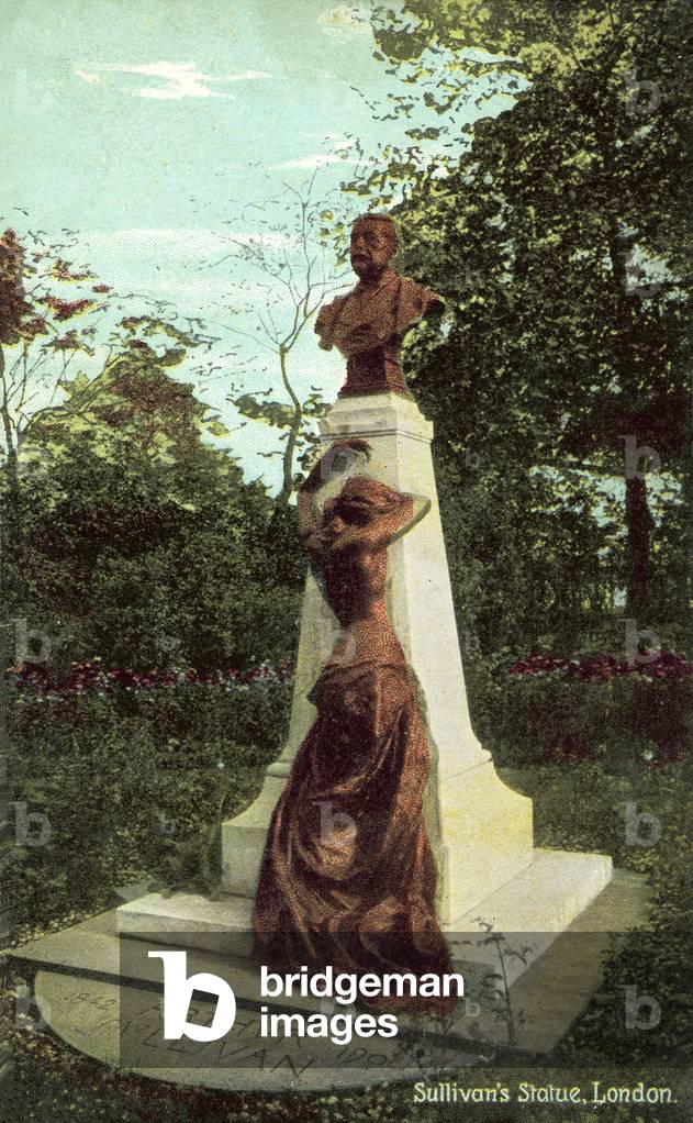 Sir Arthur Sullivan, Monument, London (colour photo)