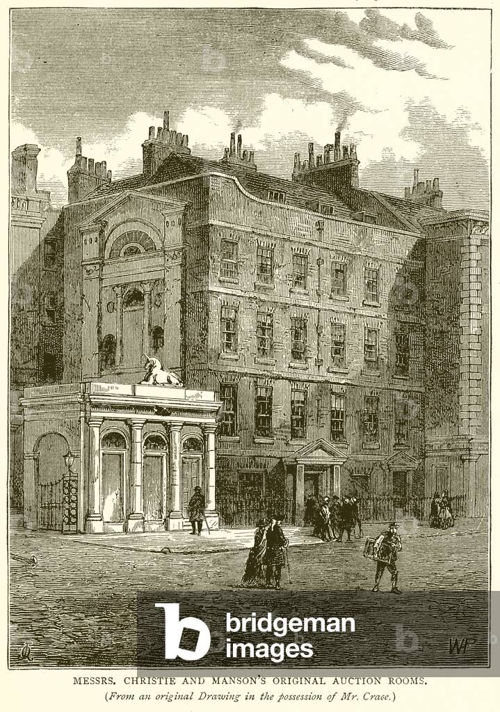 Messrs, Christie and Manson's Original Auction Rooms (engraving)
