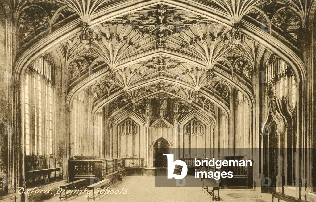 Divinity School, Oxford (b/w photo)