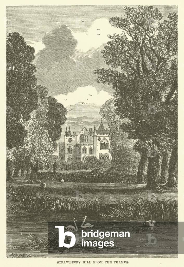 Strawberry Hill from the Thames (engraving)