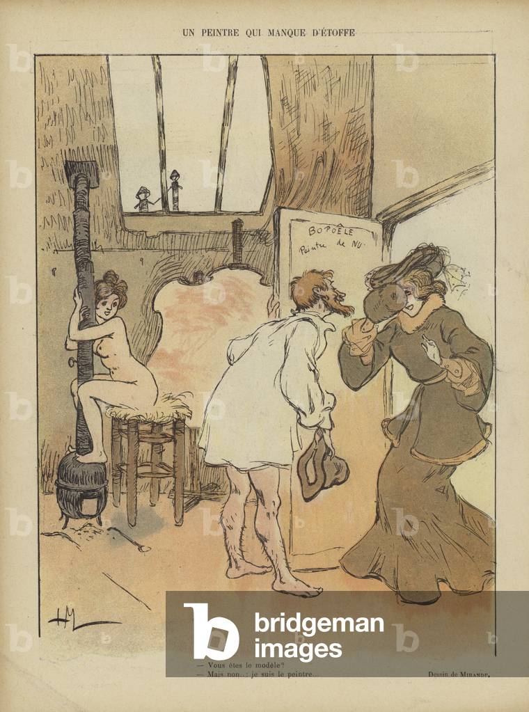 Illustration for Le Rire (colour litho)