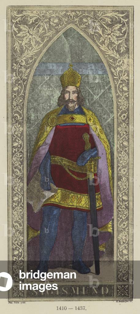Sigismund, 1410-1437 (coloured engraving)