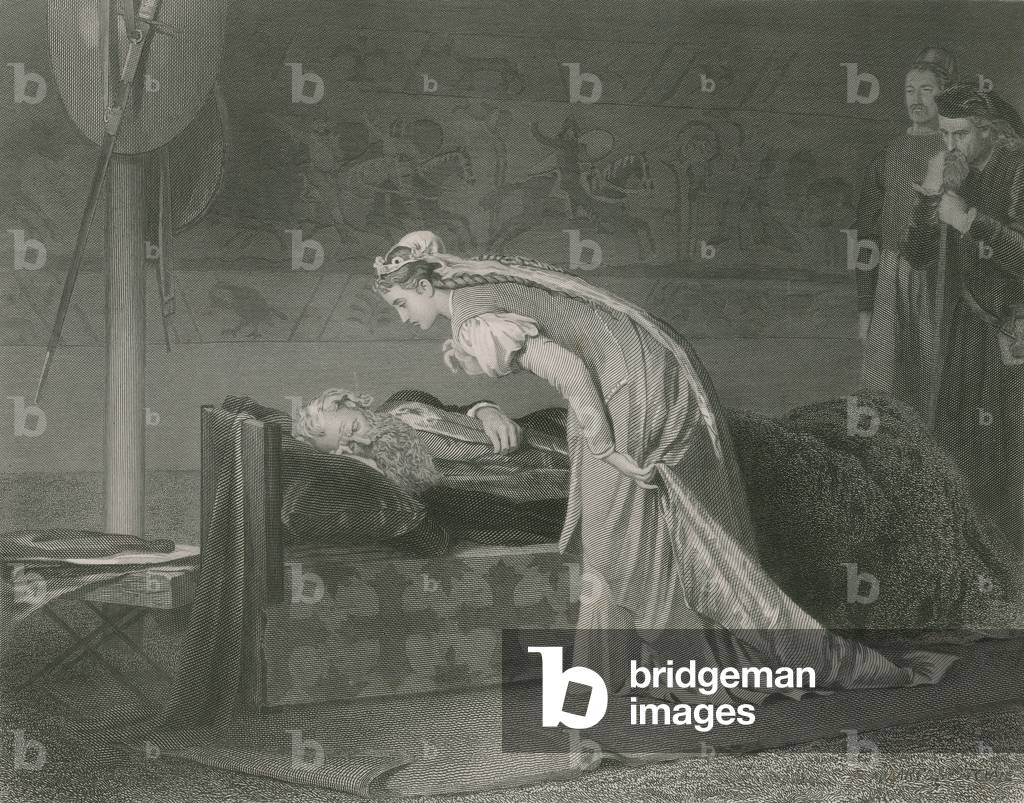 Lear and Cordelia, King Lear (engraving)