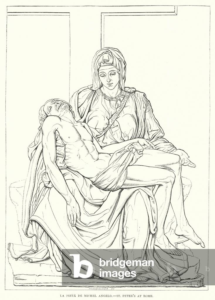 La Pieta De Michel Angelo, St Peter's at Rome (engraving)