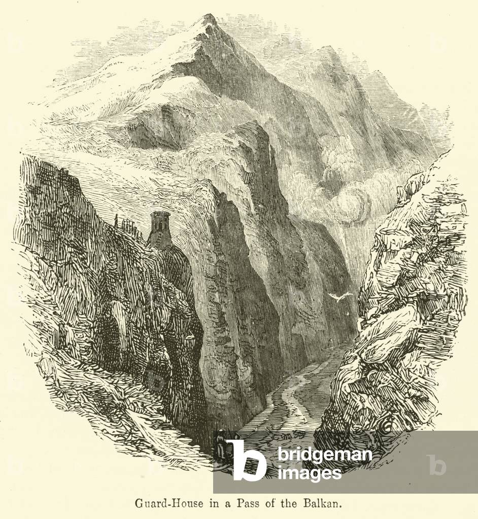 Guard-House in a Pass of the Balkan (engraving)