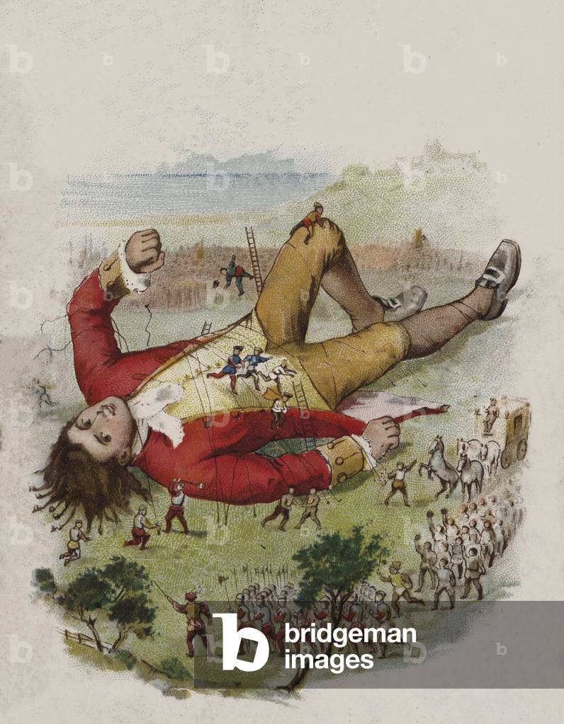 Illustration for Gulliver's Travels (colour litho)