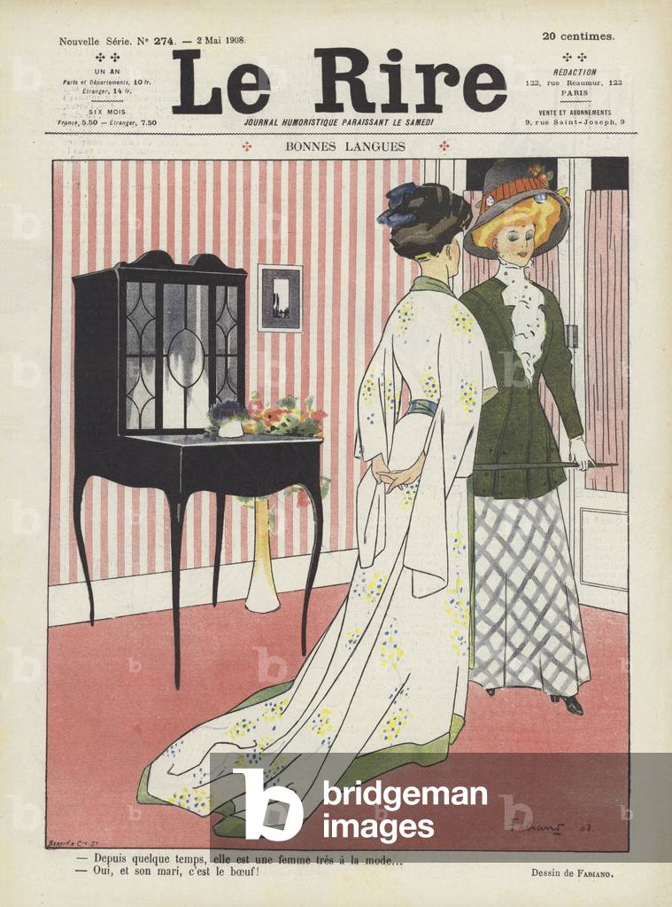 Illustration for Le Rire (colour litho)