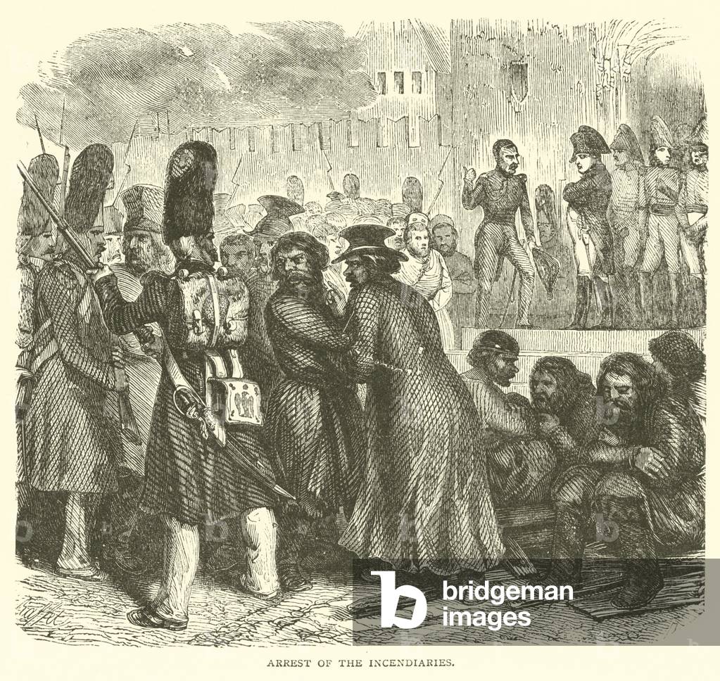 Arrest of the incendiaries (engraving)