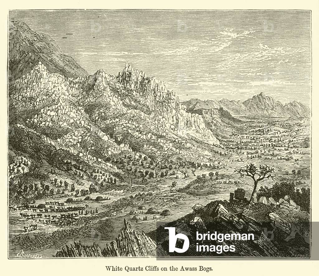 White Quartz Cliffs on the Awass Bogs (engraving)