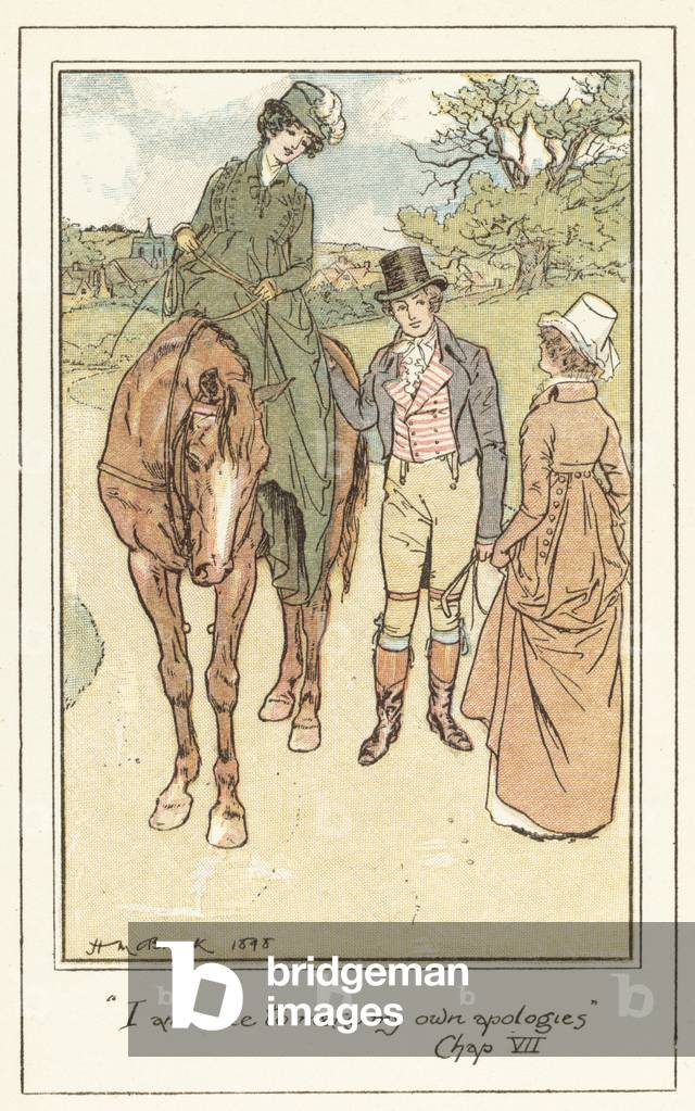 Illustration for Jane Austen's Mansfield Park. (colour litho)