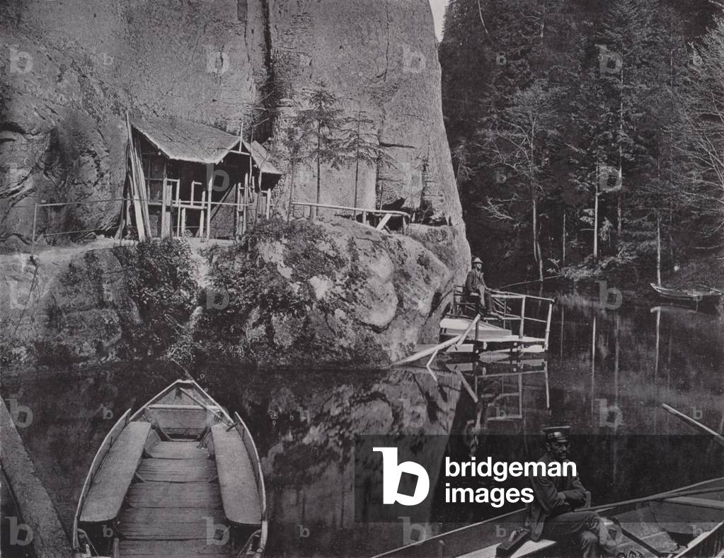 Edmundsklamm, Vordere Bootsstation (b/w photo)