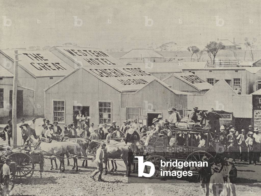 The Coach Office, Bayley Street, Coolgardie, WA (b/w photo)