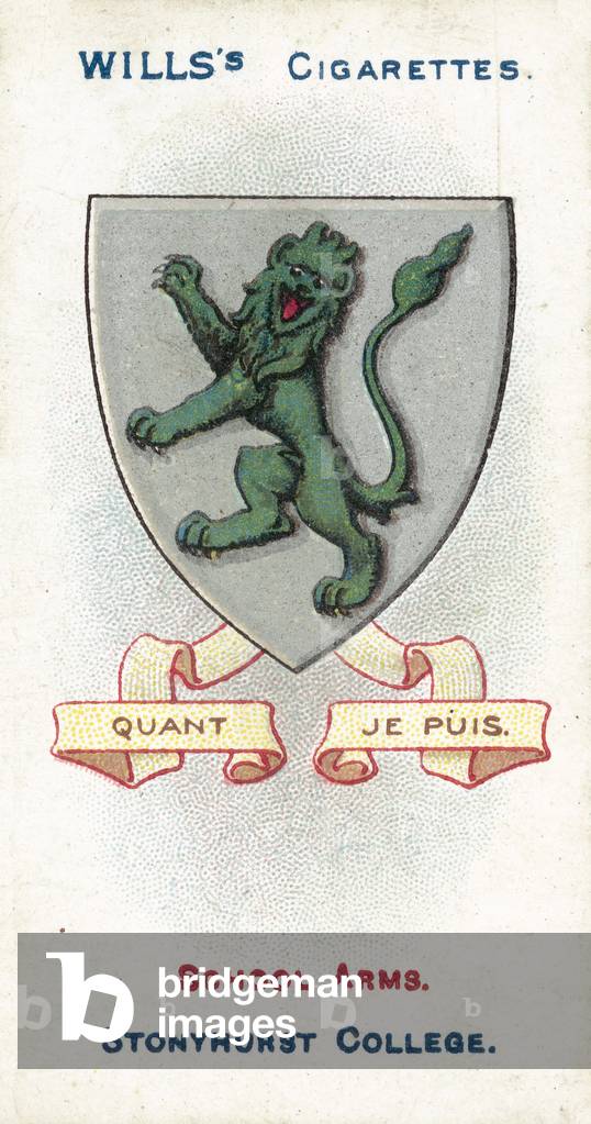 Stonyhurst College, Quant Je Puis, As Much As I Can (colour litho)