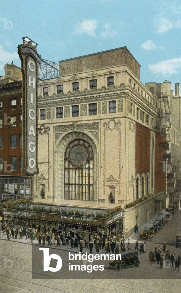 Chicago Theatre, 1923 (coloured photo)