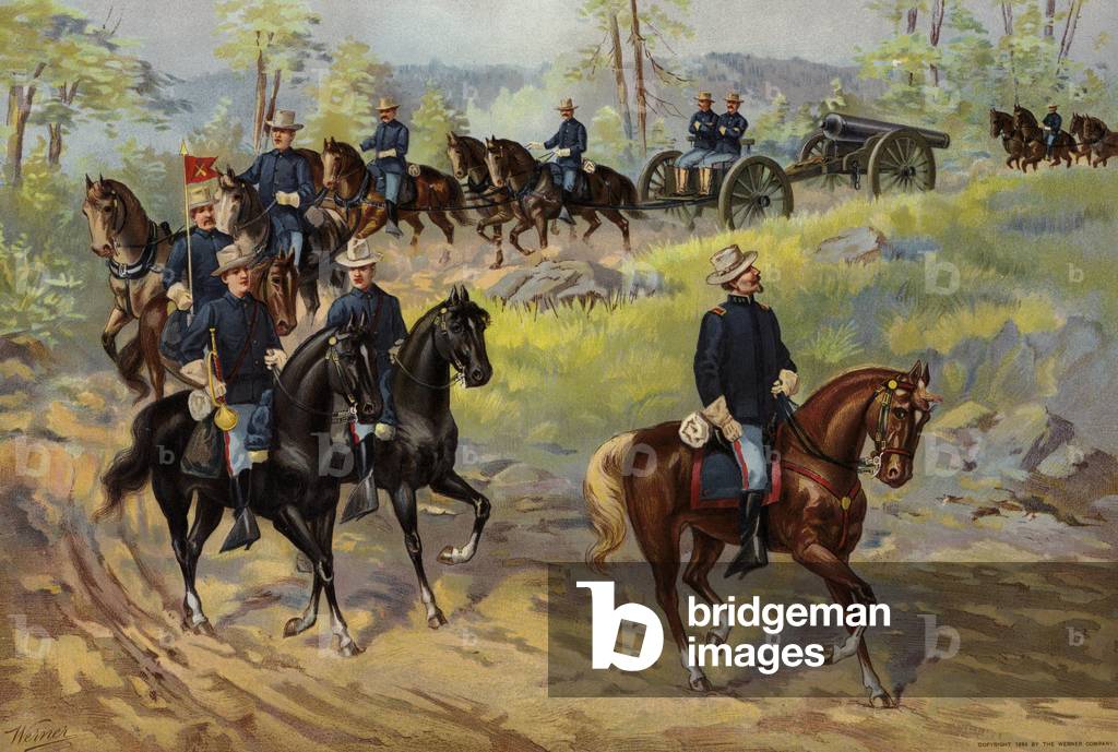 US Army, Artillery field equipment, 1899 (colour litho)