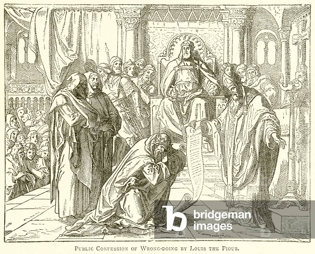Public Confession of Wrong-Doing by Louis the Pious (engraving)