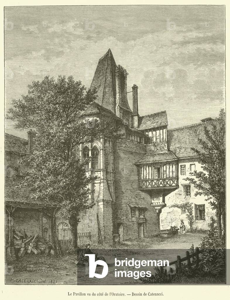 Le Pavillon vu du cote de l'Oratoire (engraving)