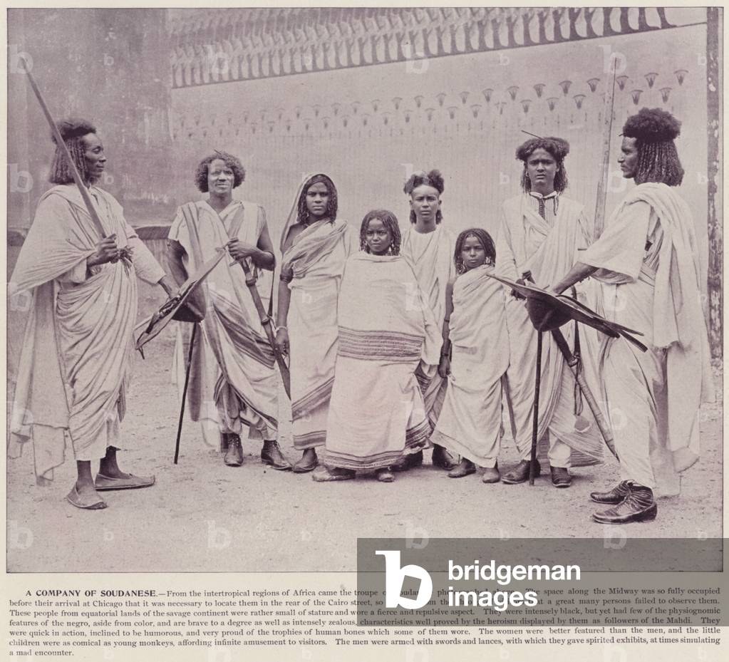 Chicago World's Fair, 1893: A Company of Soudanese (b/w photo)