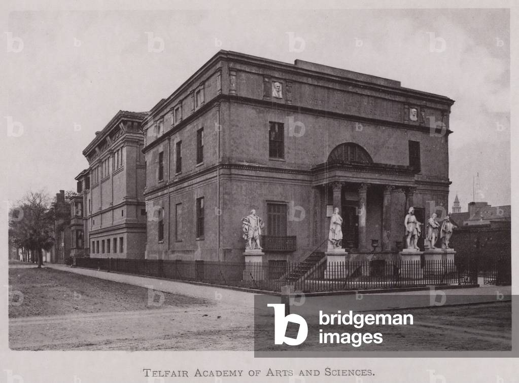 Telfair Academy of Arts and Sciences (b/w photo)