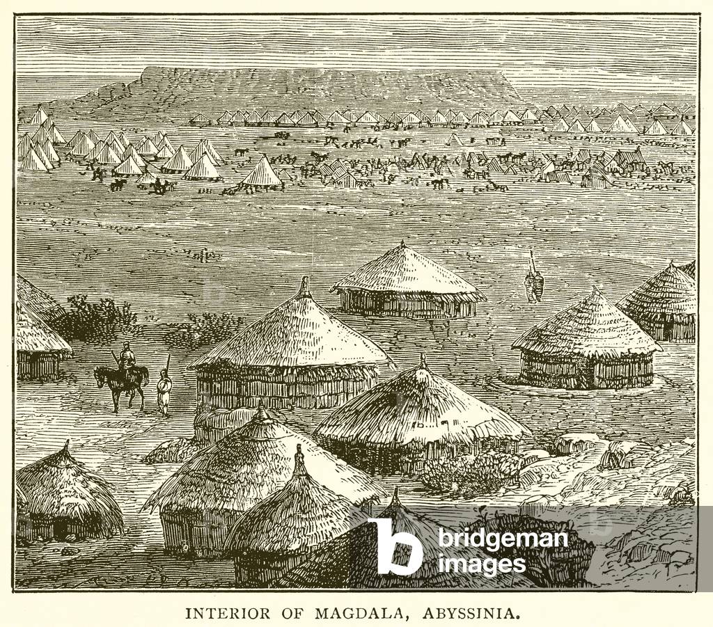 Interior of Magdala, Abyssinia (engraving)