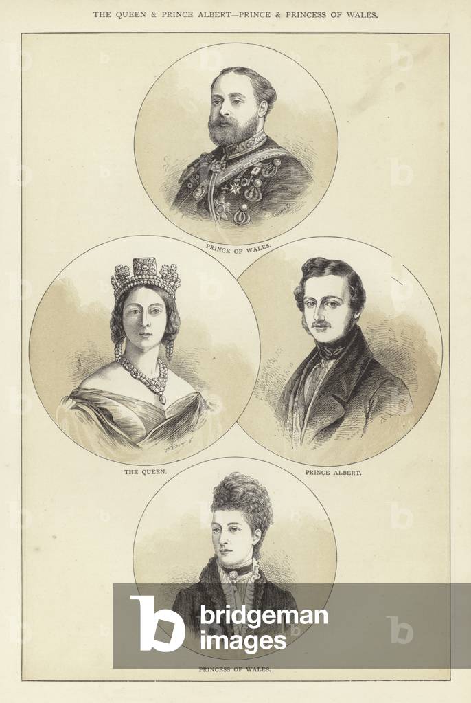 The Queen and Prince Albert, Prince and Princess of Wales (engraving)