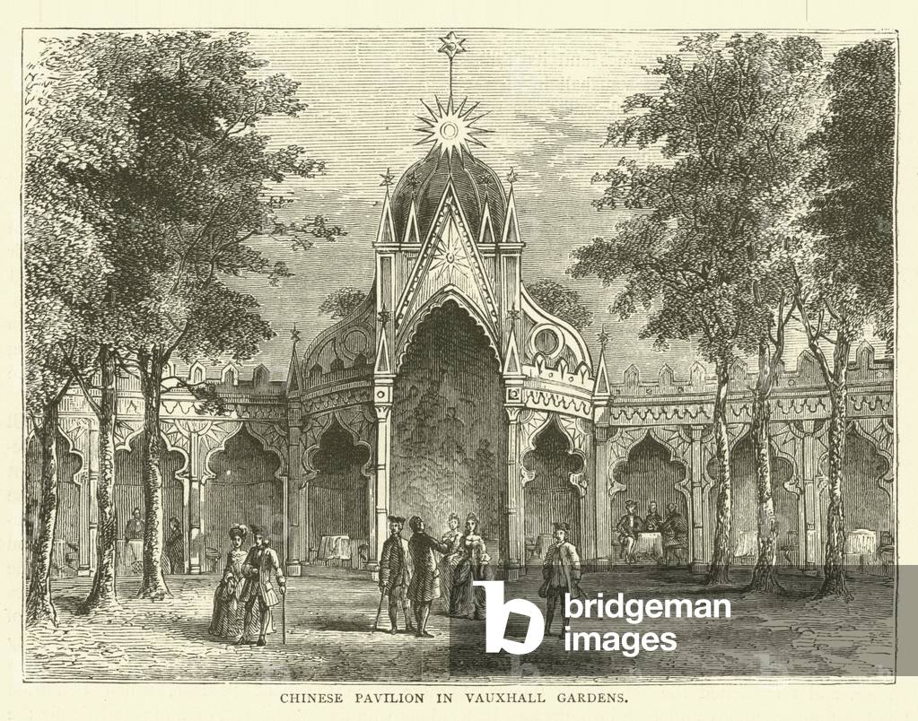 Chinese Pavilion in Vauxhall Gardens (engraving)