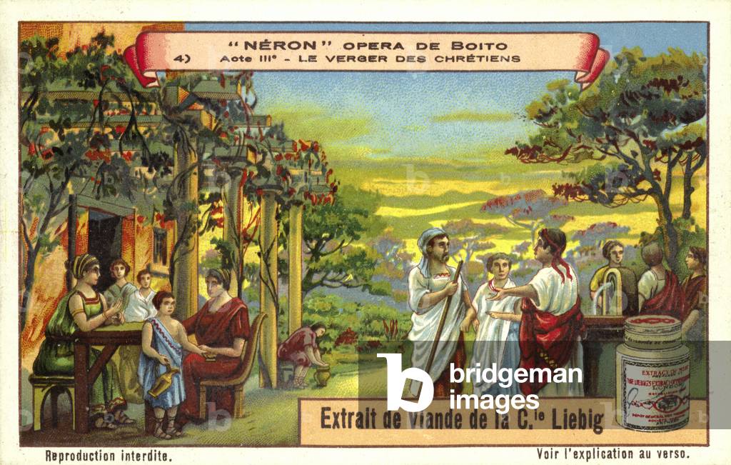 The verger of the Christians, scene from Italian composer Arrigo Boito's opera Nerone (chromolitho)