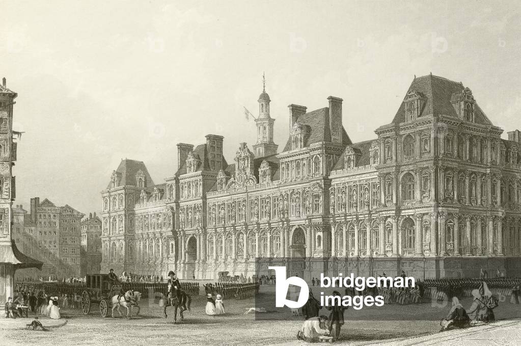 Hotel de Ville - Paris (engraving)