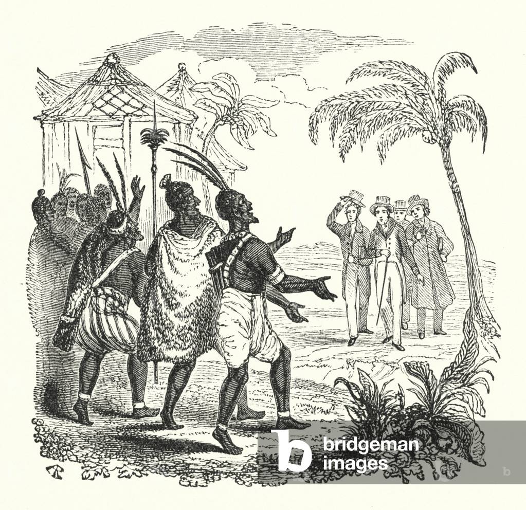 Black men and White men (engraving)