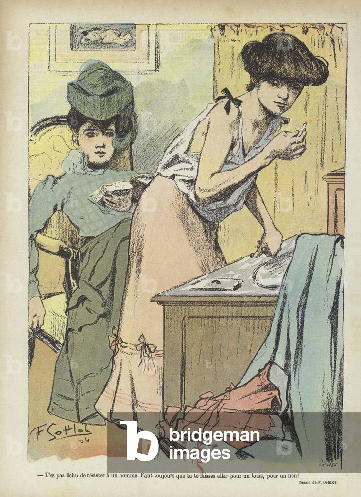 Illustration for Le Rire (colour litho)