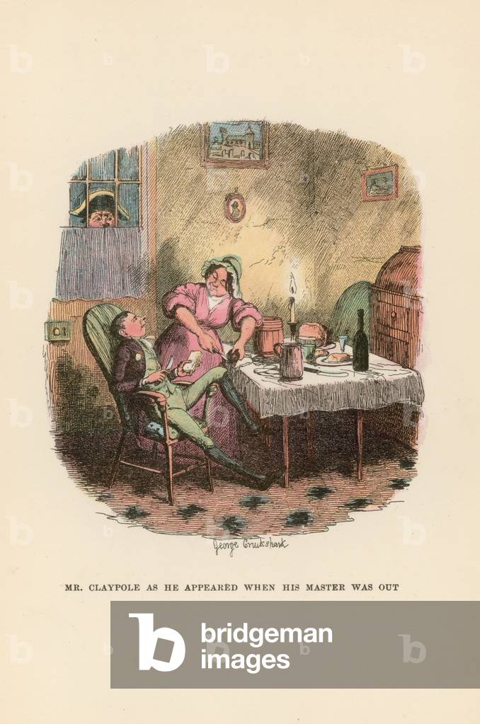 Illustration for Oliver Twist (colour litho)