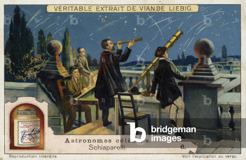 Giovanni Schiaparelli, Italian astronomer (chromolitho)