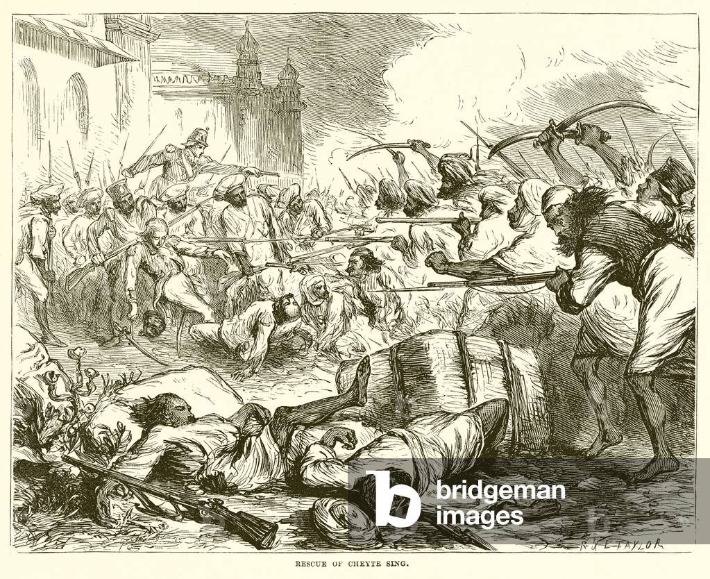 Rescue of Cheyte Sing (engraving)