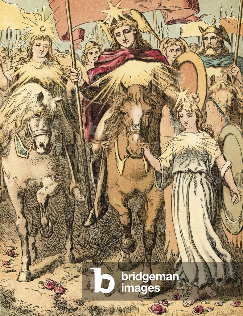 Emmanuel's entry into Mansoul (colour litho)