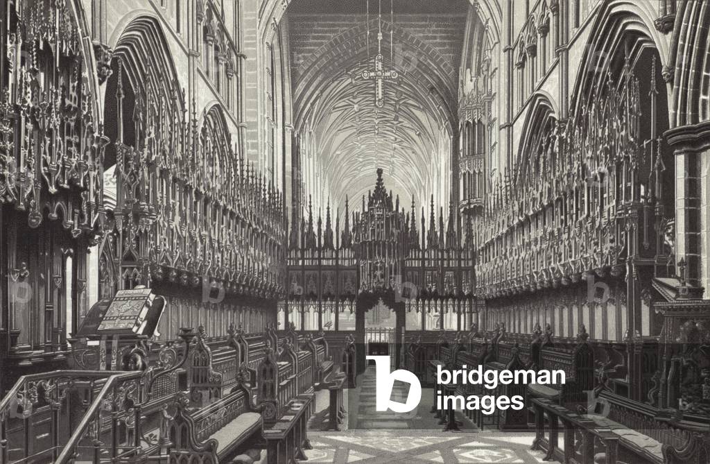 Chester: The Cathedral Interior, the Choir (litho)