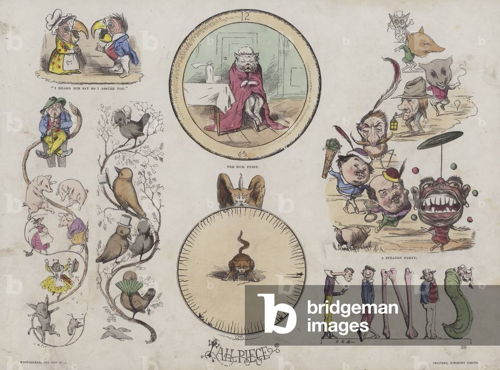 Page from the Attractive Picture Book (coloured engraving)