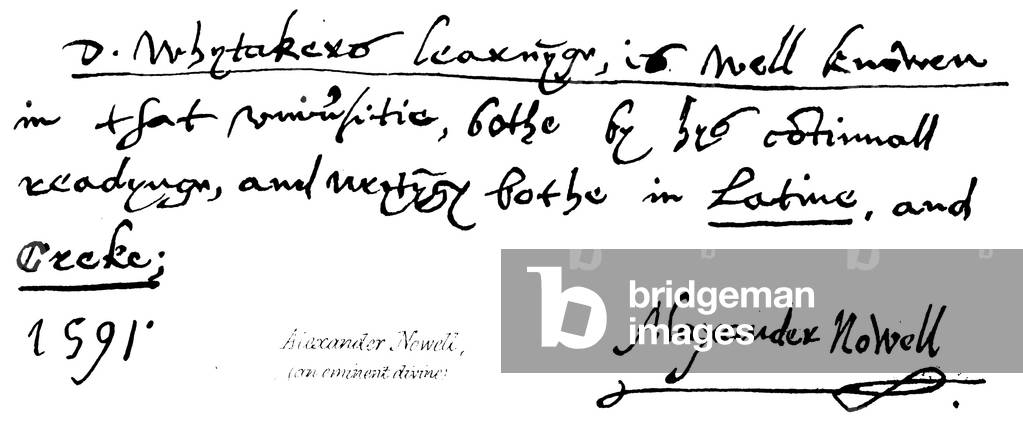 Alexander Nowell, (an eminent divine) (engraving)